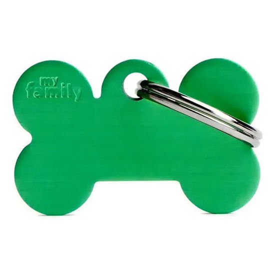 Imagen de ACCESORIOS PARA MASKOTAS - MEDALLA HUESO  VERDE SMALL MFB37