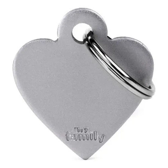 Imagen de ACCESORIOS PARA MASKOTAS -MEDALLA CHICA CORAZON GRIS  MFB72
