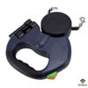 Imagen de ACCESORIOS PARA MASCOTAS - CDCLYRB3MN CORREA DOBLE CON LINTERNA Y REP. BOLSAS X 3 METROS NEGRO