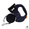 Imagen de ACCESORIOS PARA MASCOTAS - CDCLYRB3MN CORREA DOBLE CON LINTERNA Y REP. BOLSAS X 3 METROS NEGRO