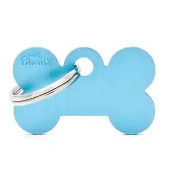Imagen de ACCESORIOS PARA MASKOTAS - MFB45 MEDALLA MEDIANA HUESO CELESTE