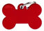 Imagen de ACCESORIOS PARA MASKOTAS - MFXL02 MEDALLA  GRANDE HUESO ROJA