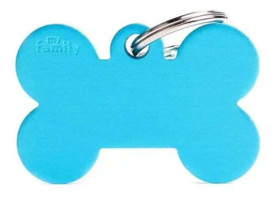 Imagen de ACCESORIOS PARA MASCOTAS - MFXL07 MEDALLA HUESO CELESTE  XL