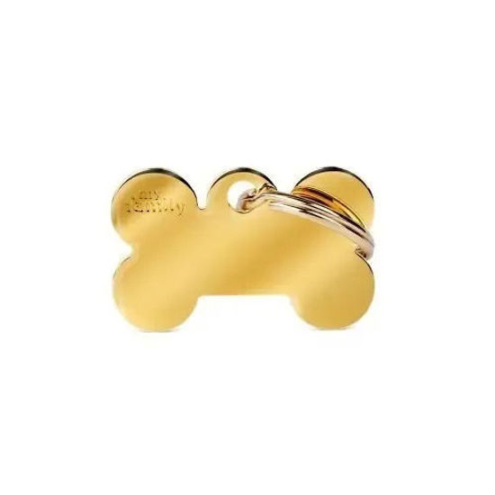 Imagen de ACCESORIOS PARA MASCOTAS - MFB02 MEDALLA HUESO GOLDEN SMALL